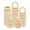 20 Pieces Natural Wood Rings for Crafts, Macrame Rings for DIY, Wooden Rings Without Paint, Pendant Connectors 55mm/2.2inch